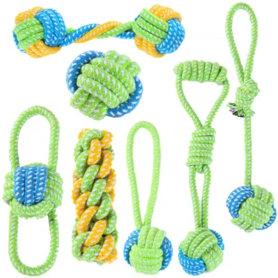 7 Types Select Puppy Toys For Large Dogs Interactive Bite Resistant Rope Training Small Pet Dog Cat Ball Tooth Cleaning