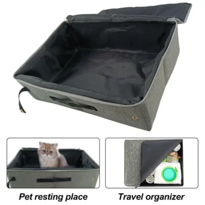 Collapsible Travel Cat Litter Box Portable Collapsible Cat Litter Box Travel Litter Box For Kitties Oxford Cloth PP Board