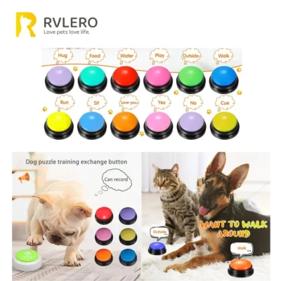 Dog Communication Buttons Voice Recording Button for Pet Training Buzzer 30 Second Record Playback Funny Gift for Talking