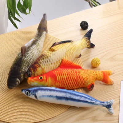 Simulation Fish Cat Toys Fish Shape Bite Resistant Catnip Cat Chew Toys Kitten Interactive Chase Toys Gifts Pet Supplies